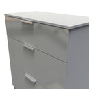 Paris Ready Assembled Deep Chest of Drawers with 3 Drawers  - Uniform Matt & Dusk Grey