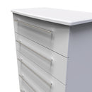 Sofia Ready Assembled Chest of Drawers with 5 Drawers  - Grey Matt