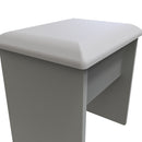 Paris Ready Assembled Dressing Table Stool  - Uniform Gloss & Dusk Grey