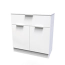 Paris Ready Assembled Sideboard with 1 Drawer & 2 Doors  - White Matt & White