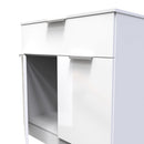 Paris Ready Assembled Sideboard with 1 Drawer & 2 Doors  - White Matt & White