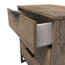 Havana Ready Assembled Midi Sideboard with 3 Drawers  - Vintage Oak