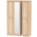 Dakar Ready Assembled Wardrobe with Triple Mirror  - Modern Oak
