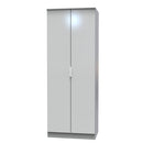 Paris Ready Assembled Wardrobe with 2 Doors  - Uniform Matt & Dusk Grey