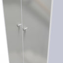 Porto Ready Assembled Wardrobe with 2 Doors  - Uniform Matt & White Matt