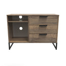 Havana Ready Assembled TV Unit with 3 Drawers  - Vintage Oak