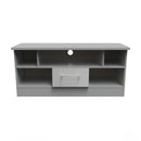 Wellington Ready Assembled TV Unit with 1 Drawer  - Uniform Matt & Dusk Grey