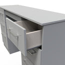 Wellington Ready Assembled Double Pedestal Desk with 6 Drawers  - Uniform Matt & Dusk Grey