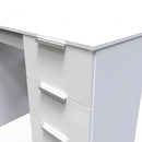 Paris Ready Assembled Double Pedestal Desk with 6 Drawers  - White Matt & White