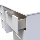 Paris Ready Assembled Double Pedestal Desk with 6 Drawers  - White Matt & White