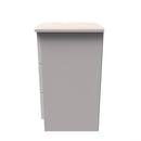 Cairo Ready Assembled Bedside Table with 3 Drawers  - Kashmir Gloss & Kashmir