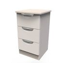Cairo Ready Assembled Bedside Table with 3 Drawers  - Kashmir Gloss & Kashmir