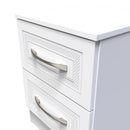 Dakar Ready Assembled Bedside Table with 2 Drawers  - Signature White