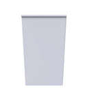Porto Ready Assembled Bedside Table with 3 Drawers  - White Matt