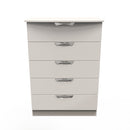 Cairo Ready Assembled Chest of Drawers with 5 Drawers  - Kashmir Gloss & Kashmir