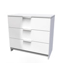 Paris Ready Assembled Chest of Drawers with 3 Drawers  - White Matt
