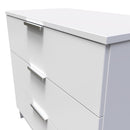 Paris Ready Assembled Chest of Drawers with 3 Drawers  - White Matt