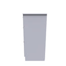 Wellington Ready Assembled Deep Chest of Drawers with 3 Drawers  - Black Gloss & White