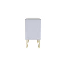 Glitz Ready Assembled Chest of Drawers with 3 Drawers  - White Matt & White