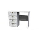 Glitz Ready Assembled Dressing Table with 4 Drawers  - White Matt & White