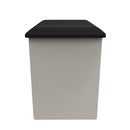 Wellington Ready Assembled Dressing Table Stool  - Black Matt & White