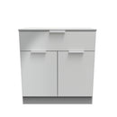 Paris Ready Assembled Sideboard with 1 Drawer & 2 Doors  - Uniform Matt & Dusk Grey