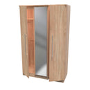 Sofia Ready Assembled Wardrobe with Triple Mirror  - Bardolino Oak