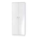 Porto Ready Assembled Wardrobe with 2 Doors  - White Matt