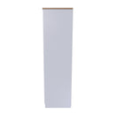 Kingston Ready Assembled Wardrobe with 2 Doors  - White Ash & Bardolino Oak