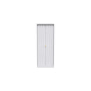 Glitz Ready Assembled Wardrobe with 2 Doors  - White Matt & White