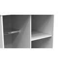 Glitz Ready Assembled Open Wardrobe  - White Matt & White