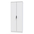 Havana Ready Assembled Wardrobe with 2 Doors  - White Matt