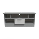 Paris Ready Assembled TV Unit with 1 Drawer  - Uniform Matt Dusk Grey