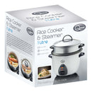 Quest Rice Cooker & Steamer with Warm setting - 1L - Silver