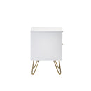 Murano Bedside Table with 2 Drawers - Matt White