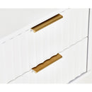 Murano Bedside Table with 2 Drawers - Matt White