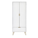 Murano Wardrobe with 2 Doors & 1 Drawers - Matt White