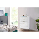 Murano Chest of Drawers with 5 Drawers 1.2m - Matt White