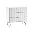 Murano Chest of Drawers with 3 Drawers 80cm - Matt White