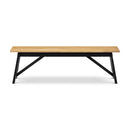 Hockley Dining Bench 1.4m - Black/Oak