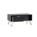 Murano Coffee Table 90cm - Matt Black