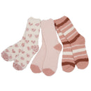 Ladies Design Cosy Socks 3 pack - Pink