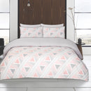 Lewis's Twin Pack Barnet / Monogram Duvet Set - Blush