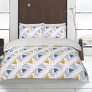 Lewis's Twin Pack Barnet / Monogram Duvet Set - Ochre
