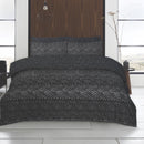 Lewis's Twin Pack Hadrian / Damond Duvet Set - Grey