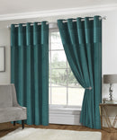 Lewis's Sophia Cut Velvet Eyelet Curtains - Emerald Green