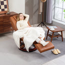 HOMCOM PU Leather Reclining Armchair with Footrest for Living Room