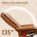 HOMCOM PU Leather Reclining Armchair with Footrest for Living Room