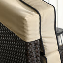 Outsunny Outdoor Recliner Chair w/ Cushion Rattan Reclining Lounge Chair