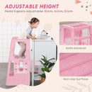 HOMCOM Kids Step Stool - Pink
